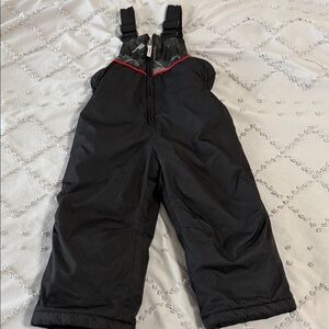 ZeroXposur Black Snow Bib Overalls with Red Trim